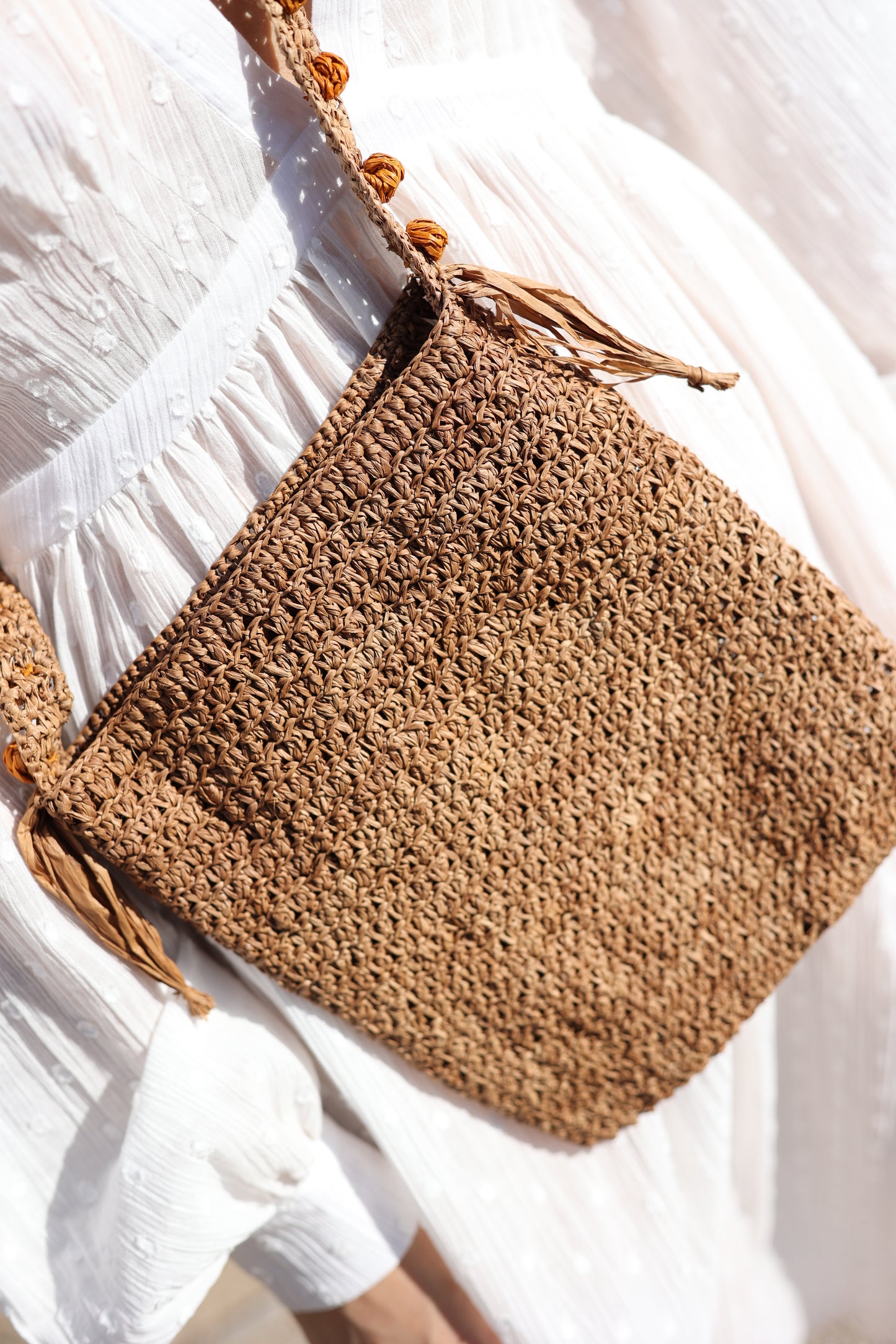 Woven raffia bags