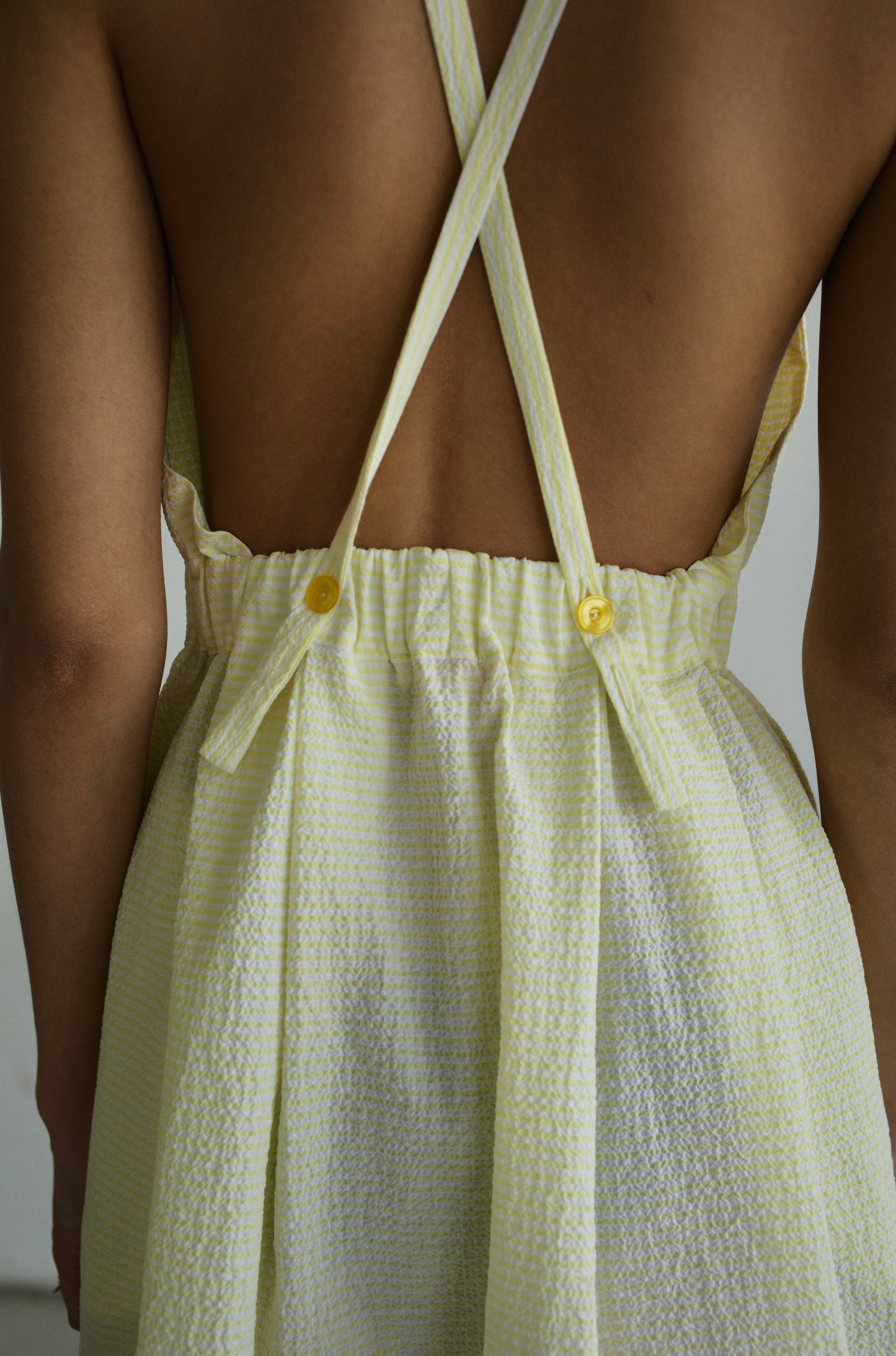 Cotton open back sundress