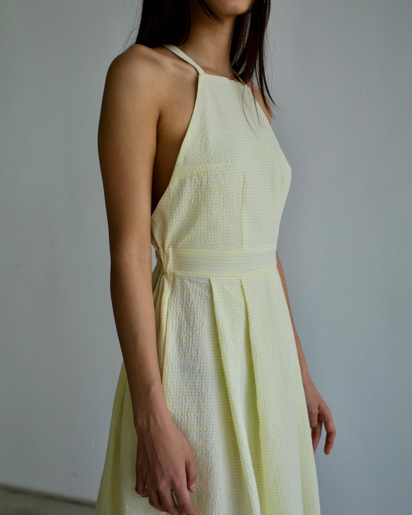 Cotton open back sundress