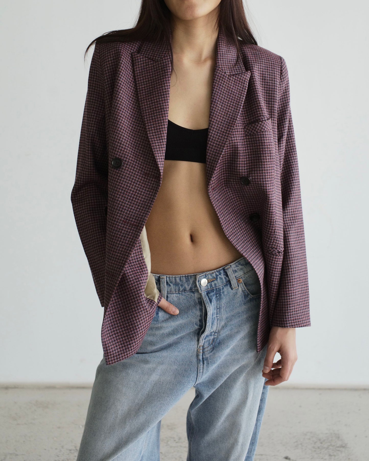 Double-breasted cashmere jacket