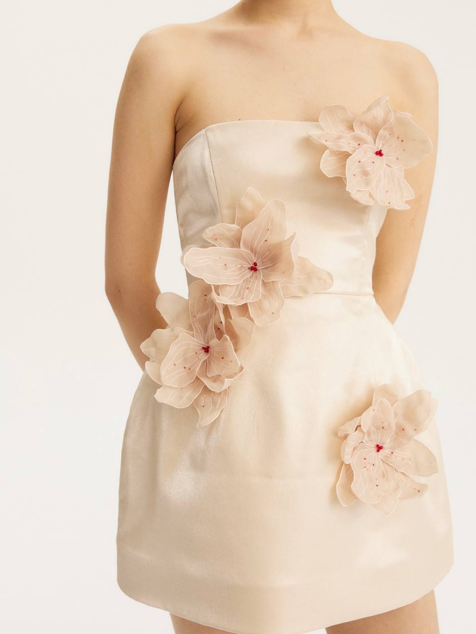 Corset dress with flowers