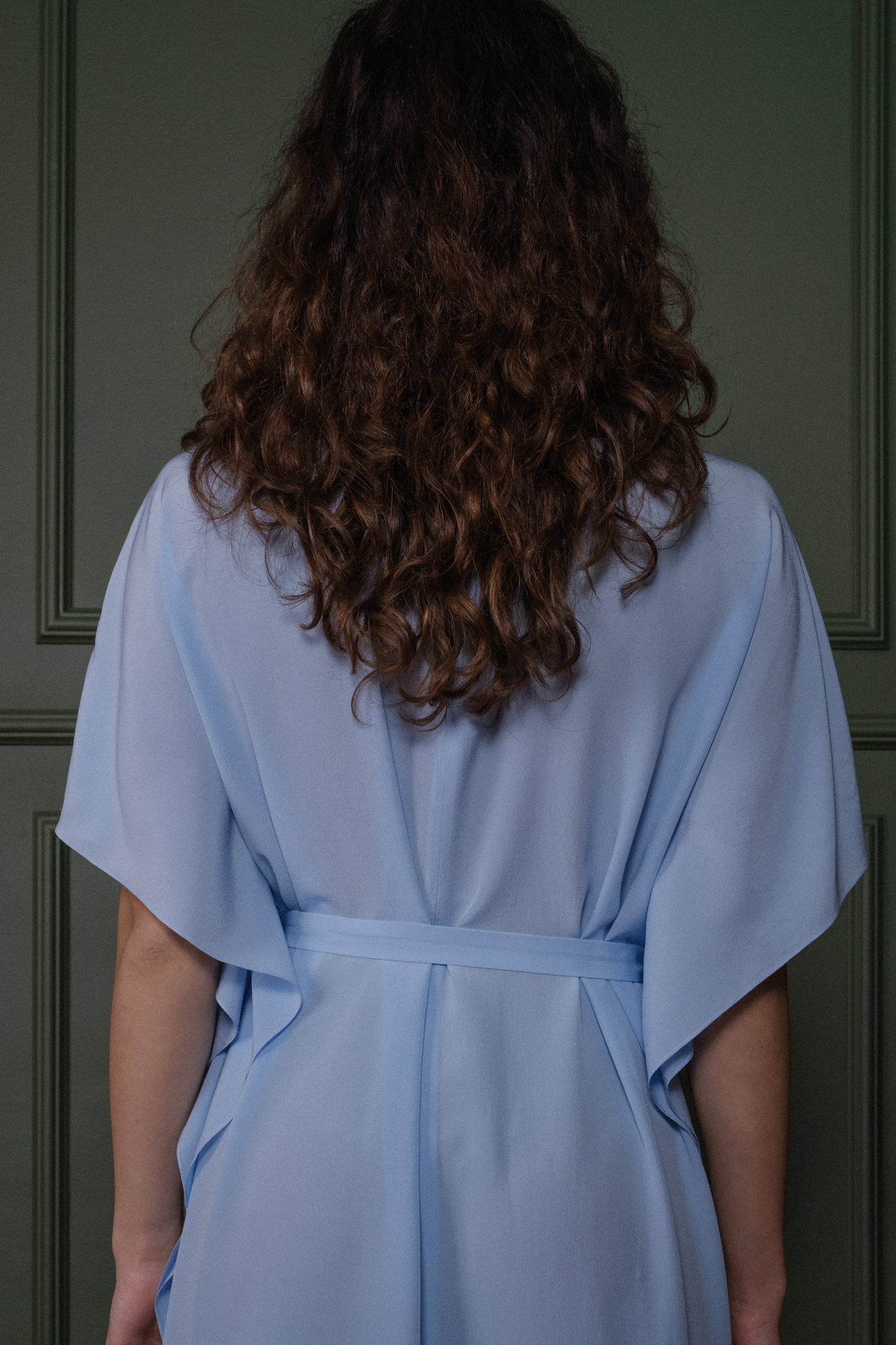 Silk shirt dress